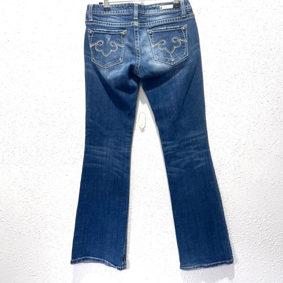 Express Blue Flare Wide Leg Jeans 4 - Picture 7 of 8